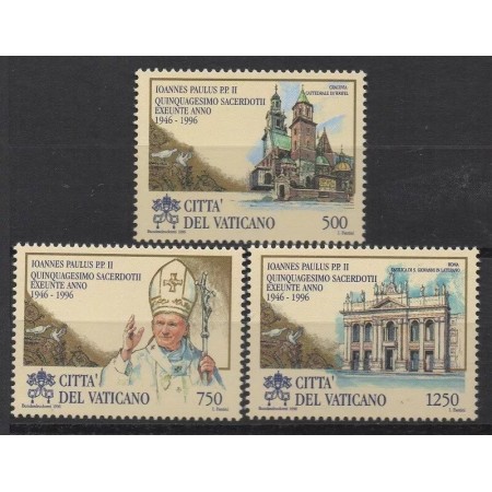 Vatican 1996 - Papa Ioan Paul II, serie neuzata Vatican 1996 - Papa Ioan Paul II, serie neuzata