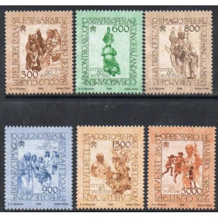 Vatican 1998 - Vizitele Papei, serie neuzata