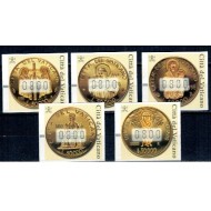 Vatican 2001 - Monede de aur, serie timbre de automat neuzate