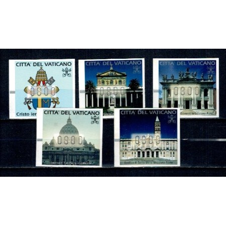Vatican 2000 - Anul Sfant, cladiri, serie timbre automat n.0800