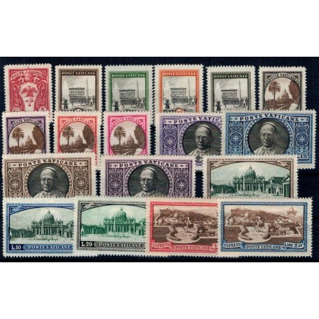 Vatican 1933 - Uzuale, cladiri, Papa Pius XI, serie neuzata Vatican 1933 - Uzuale, cladiri, Papa Pius XI, serie neuzata