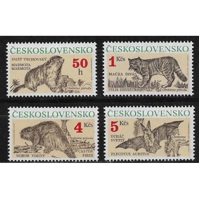 Cehoslovacia 1990 - Fauna, animale, serie neuzata