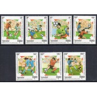 Cambodge 1989 - Camp. Mondial de Fotbal, serie neuzata