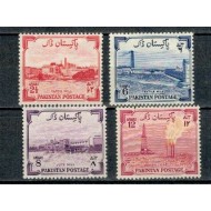 Pakistan 1955 - Aniversarea independentei, vederi, serie neuzata