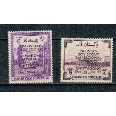 Pakistan 1958 - Cercetasi, jamboree, supr., serie neuzata Pakistan 1958 - Cercetasi, jamboree, supr., serie neuzata