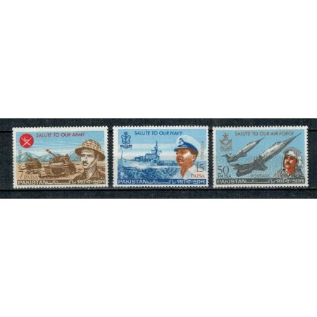 Pakistan 1965 - Armata, marina, aviatia, serie neuzata Pakistan 1965 - Armata, marina, aviatia, serie neuzata