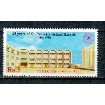 Pakistan 1987 - Scoala Sf. Patrick, arhitectura, neuzat Pakistan 1987 - Scoala Sf. Patrick, arhitectura, neuzat