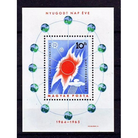 Ungaria 1965 - Anul Soarelui Linistit, colita neuzata Ungaria 1965 - Anul Soarelui Linistit, colita neuzata