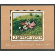 Ungaria 1966 - Pictura (I), arta, colita neuzata