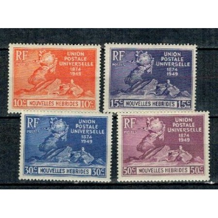 New Hebrides (Fr.) 1949 - UPU, serie nestampilata cu sarniere