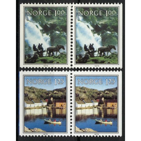 Norvegia 1979 - Peisaje, vederi, serie perechi neuzate
