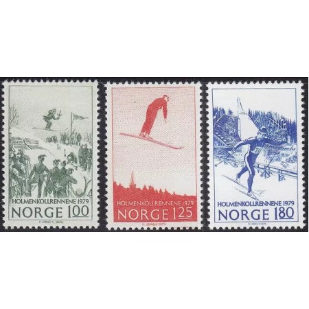 Norvegia 1977 - Sarituri cu schiurile, sport, serie neuzata