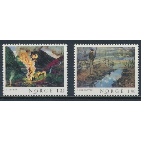 Norvegia 1980 - Pictura, arta, serie neuzata