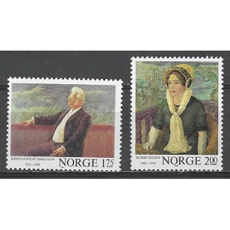 Norvegia 1982 - Scriitori, arta, serie neuzata
