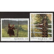 Norvegia 1982 - Picturi, arta, serie neuzata