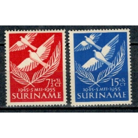 Suriname 1955 - Aniversarea eliberarii Olandei, porumbei, serie  Suriname 1955 - Aniversarea eliberarii Olandei, porumbei, serie