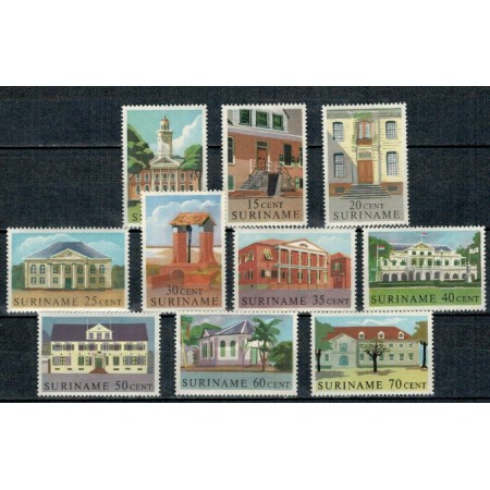 Suriname 1961 - Cladiri istorice, arhitectura, serie neuzata Suriname 1961 - Cladiri istorice, arhitectura, serie neuzata