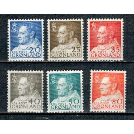 Groenlanda 1963 - Regele Frederik IX, uzuale, serie nestampilata Groenlanda 1963 - Regele Frederik IX, uzuale, serie nestampilata