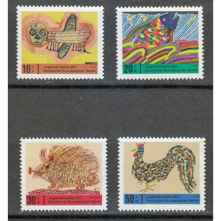Berlin 1971 - Desene de copii, arta, serie neuzata Berlin 1971 - Desene de copii, arta, serie neuzata
