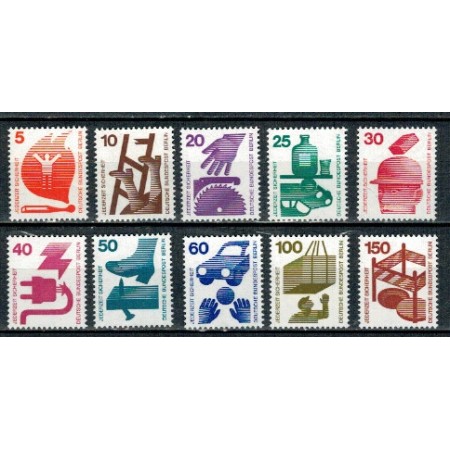 Berlin 1971 - Protectia muncii, uzuale, serie neuzata Berlin 1971 - Protectia muncii, uzuale, serie neuzata