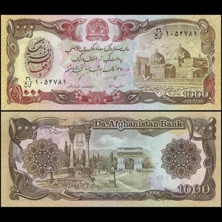 Afganistan 1991 - 1000 afghanis aUNC Afganistan 1991 - 1000 afghanis aUNC