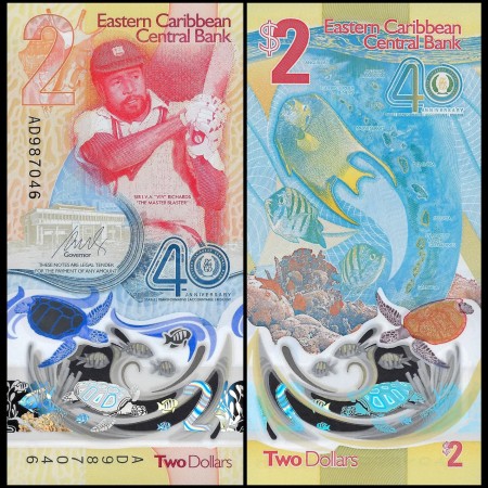 East Caribbean 2023 - 2 dollars, comemorativa, UNC