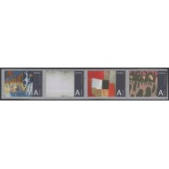 Norvegia 2008 - Picturi, arta norvegiana, serie timbre autocolan