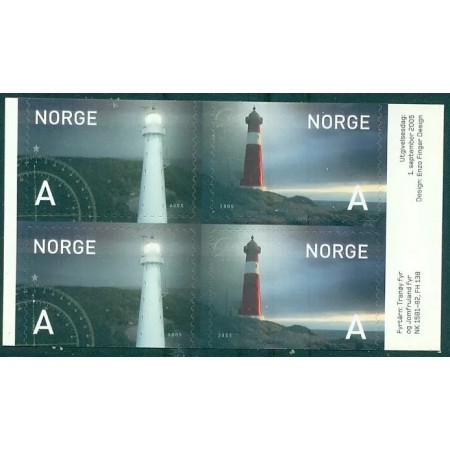 Norvegia 2005 - Faruri, serie timbre autocolant Norvegia 2005 - Faruri, serie timbre autocolant