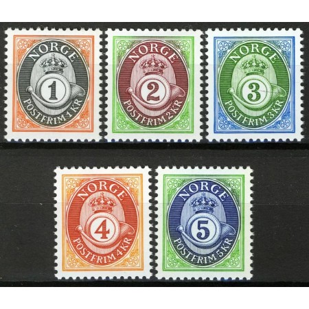 Norvegia 1992 - Uzuale, cifra, serie neuzata