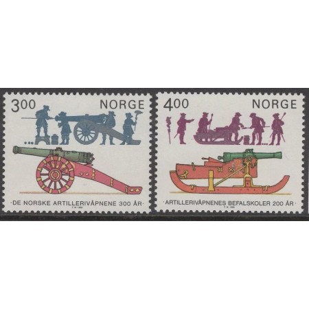 Norvegia 1985 - Artileria, armata, serie neuzata