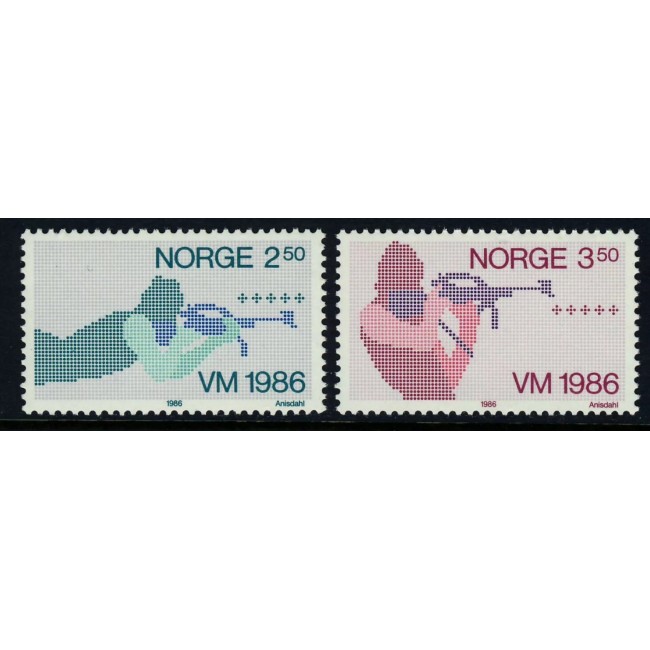 Norvegia 1986 - Biatlon, sport, serie neuzata Norvegia 1986 - Biatlon, sport, serie neuzata