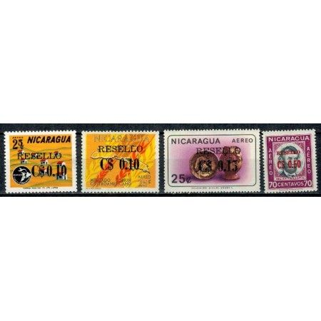 Nicaragua 1969 - Supratipar RESELLO, serie neuzata Nicaragua 1969 - Supratipar RESELLO, serie neuzata