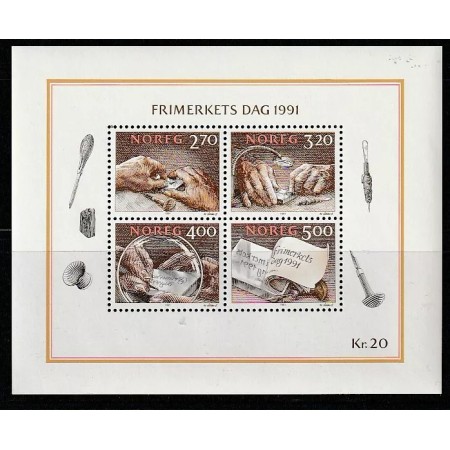 Norvegia 1991 - Ziua marcii postale, bloc neuzat