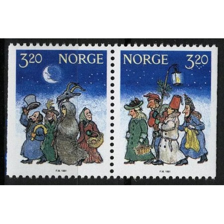 Norvegia 1991 - Craciun, serie neuzata