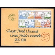 Malta 1974 - UPU, transport, bloc neuzat