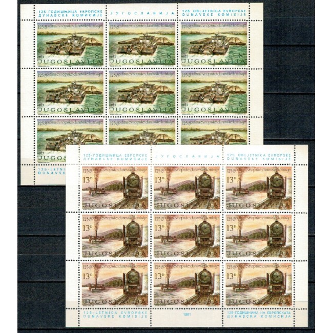 Iugoslavia 1981 - Comisia Dunarii, serie minicoli neuzate Iugoslavia 1981 - Comisia Dunarii, serie minicoli neuzate
