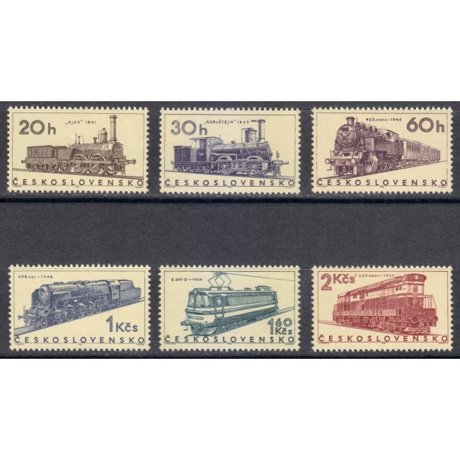 Cehoslovacia 1966 - Locomotive, trenuri, serie neuzata Cehoslovacia 1966 - Locomotive, trenuri, serie neuzata
