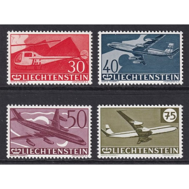 Liechtenstein 1960 - Aviatie, avioane, elicopter, serie neuzata