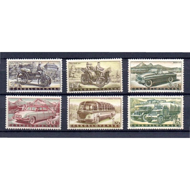 Cehoslovacia 1958 - Autovehicule, masini de epoca, serie neuzata