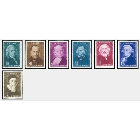 1958 - Marile aniversari culturale, serie neuzata