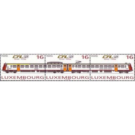 Luxemburg 1996 - Tren, locomotive, triptic neuzat Luxemburg 1996 - Tren, locomotive, triptic neuzat