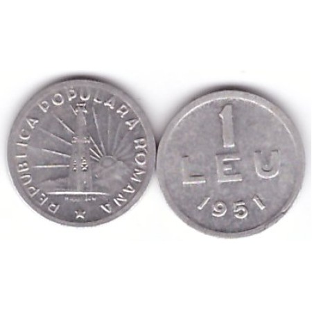 Romania 1951 - 1 leu, circulata