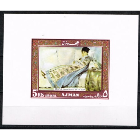 Ajman 1970 - Pictura Renoir, colita ndt neuzata Ajman 1970 - Pictura Renoir, colita ndt neuzata