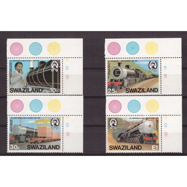 Swaziland 1984 - locomotive, trenuri, serie neuzata Swaziland 1984 - locomotive, trenuri, serie neuzata