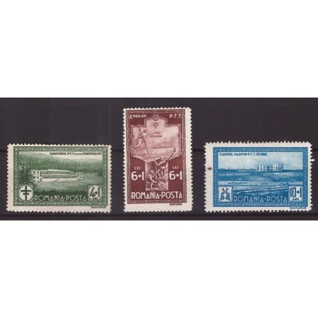 1932 - Sanatorii PTT, serie nestampilata cu sarniere
