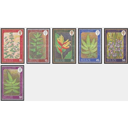Belize 1978 - Craciun, flora, serie neuzata