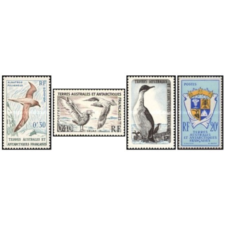 French South and Antarctic Terr. 1959 - Păsări, stema, serie neștampilata French South and Antarctic Terr. 1959 - Păsări, stema, serie neștampilata
