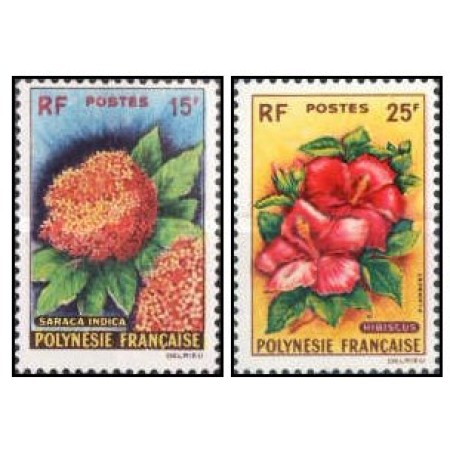 Polinezia Franceza 1962 - Flori, serie neuzata Polinezia Franceza 1962 - Flori, serie neuzata
