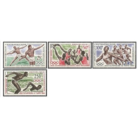 Centrafricaine Republic 1964 - JO Tokyo, sport, serie neuzata Centrafricaine Republic 1964 - JO Tokyo, sport, serie neuzata