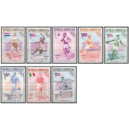 Dominican Republic 1957 - Jocurile Olimpice Melbourne, atleți, serie neuzata